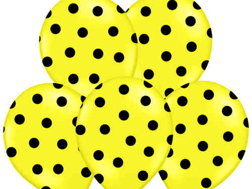 Punkte gelb/schwarz (6 Stück)