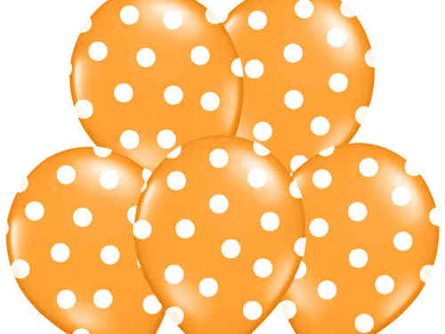 Punkte orange/weiß (6 Stück)