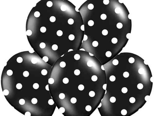 Punkte schwarz/weiß (50 Stück)