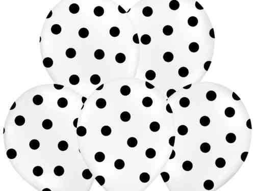 Punkte weiß/schwarz (50 Stück)
